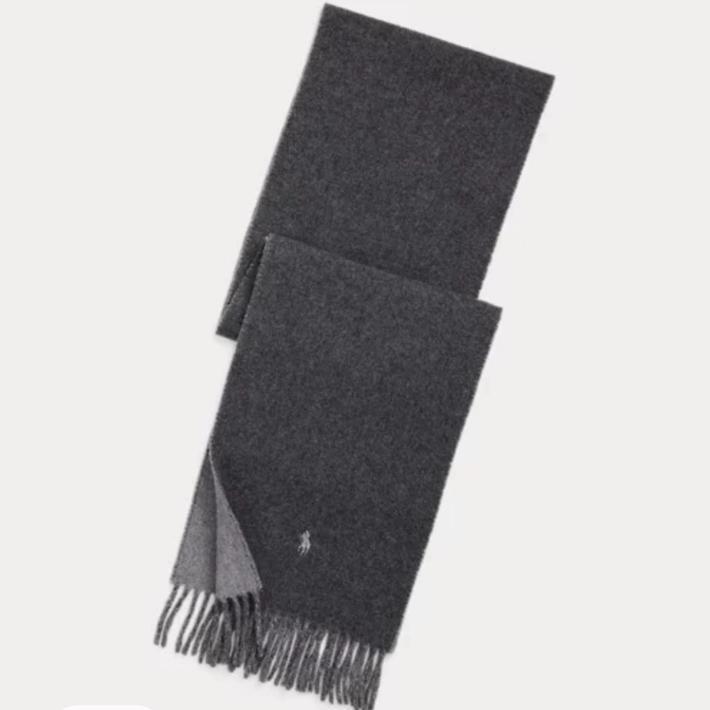 Polo Ralph REVERSIBLE WOOL-BLEND SCARF - Picture 1 of 9